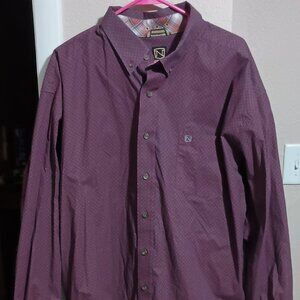 Noble Outfitters Mens Long Sleeve Button Down Shirt Size XXL Maroon